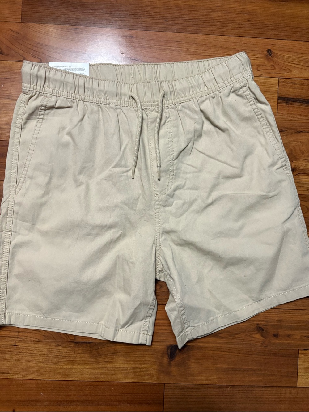H&M Light Beige Elastic Waist Athletic Shorts